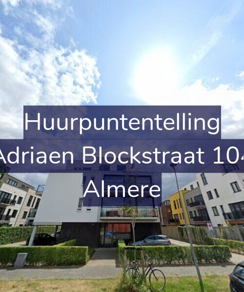 Foto gevel Huurpuntentelling voor Adriaen Blockstraat 104, Almere