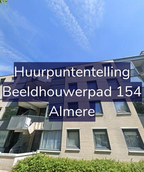 Foto gevel Huurpuntentelling voor Beeldhouwerpad 154, Almere
