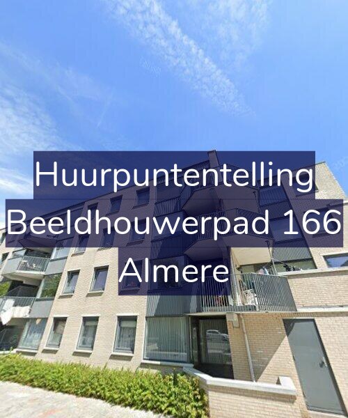 Foto gevel Huurpuntentelling voor Beeldhouwerpad 166, Almere