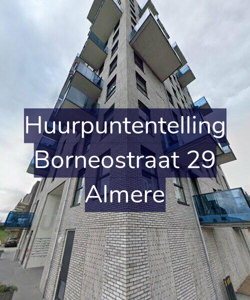 Foto gevel Huurpuntentelling voor Borneostraat 29, Almere
