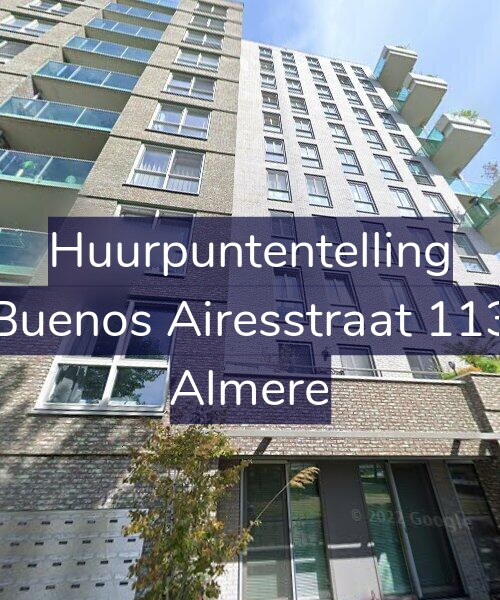 Foto gevel Huurpuntentelling voor Buenos Airesstraat 113, Almere
