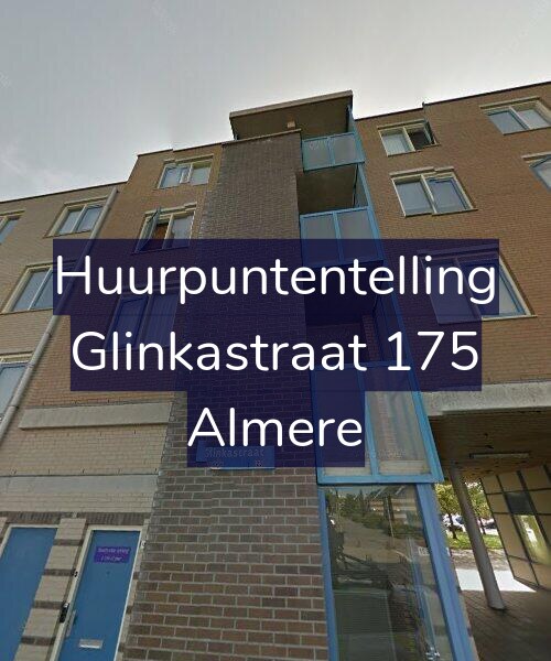 Foto gevel Huurpuntentelling voor Glinkastraat 175, Almere