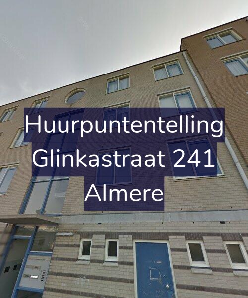 Foto gevel Huurpuntentelling voor Glinkastraat 241, Almere