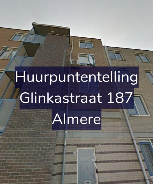 Foto gevel Huurpuntentelling voor Glinkastraat 187, Almere