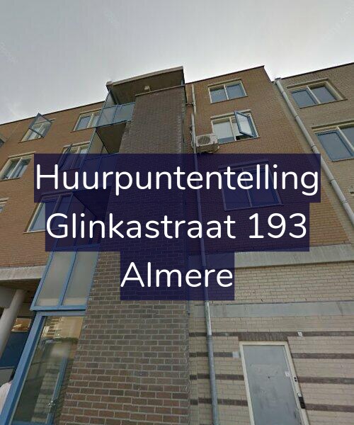 Foto gevel Huurpuntentelling voor Glinkastraat 193, Almere