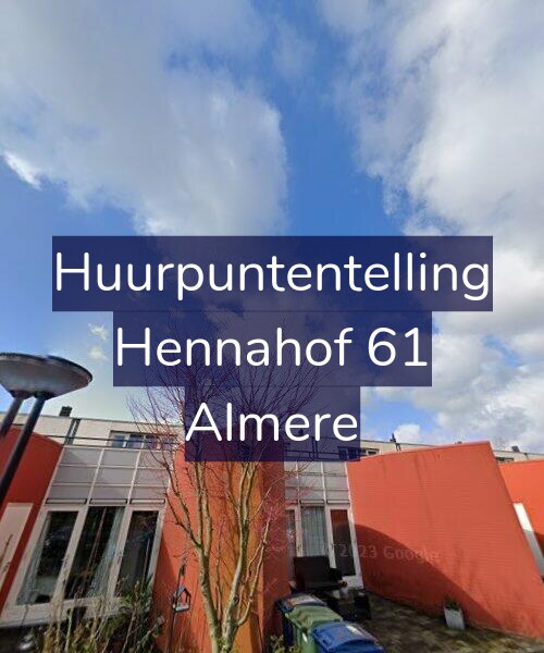 Foto gevel Huurpuntentelling voor Hennahof 61, Almere