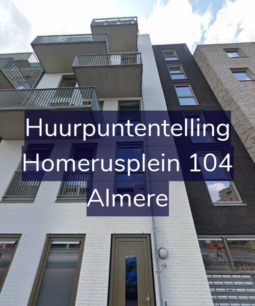 Foto gevel Huurpuntentelling voor Homerusplein 104, Almere