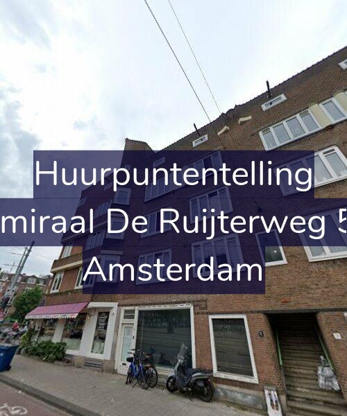Foto gevel Huurpuntentelling voor Admiraal De Ruijterweg 5-1, Amsterdam