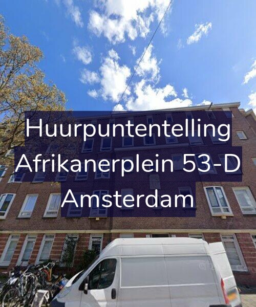 Foto gevel Huurpuntentelling voor Afrikanerplein 53-D, Amsterdam