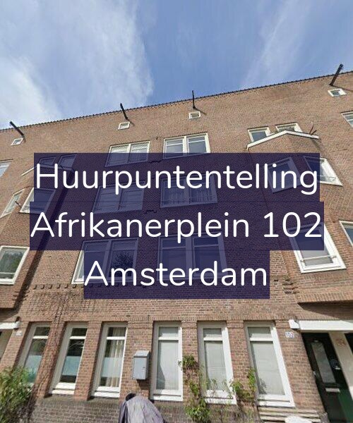 Foto gevel Huurpuntentelling voor Afrikanerplein 102, Amsterdam