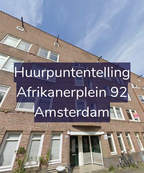 Foto gevel Huurpuntentelling voor Afrikanerplein 92, Amsterdam
