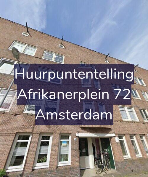 Foto gevel Huurpuntentelling voor Afrikanerplein 72, Amsterdam