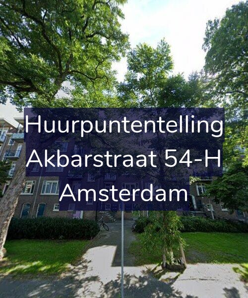 Foto gevel Huurpuntentelling voor Akbarstraat 54-H, Amsterdam