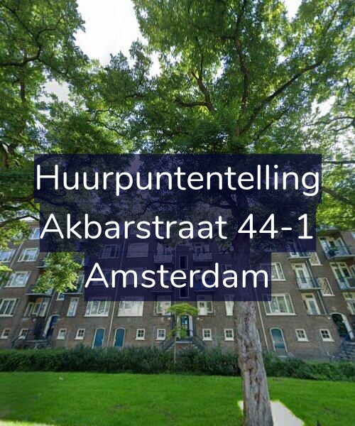 Foto gevel Huurpuntentelling voor Akbarstraat 44-1, Amsterdam