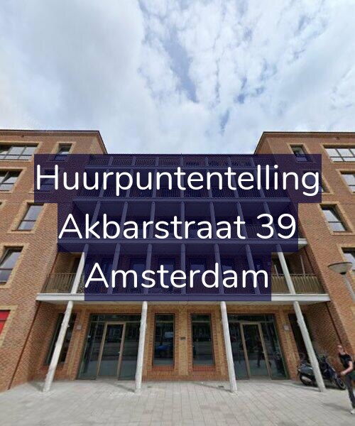 Foto gevel Huurpuntentelling voor Akbarstraat 39, Amsterdam
