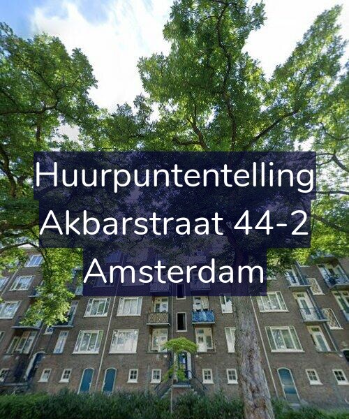 Foto gevel Huurpuntentelling voor Akbarstraat 44-2, Amsterdam