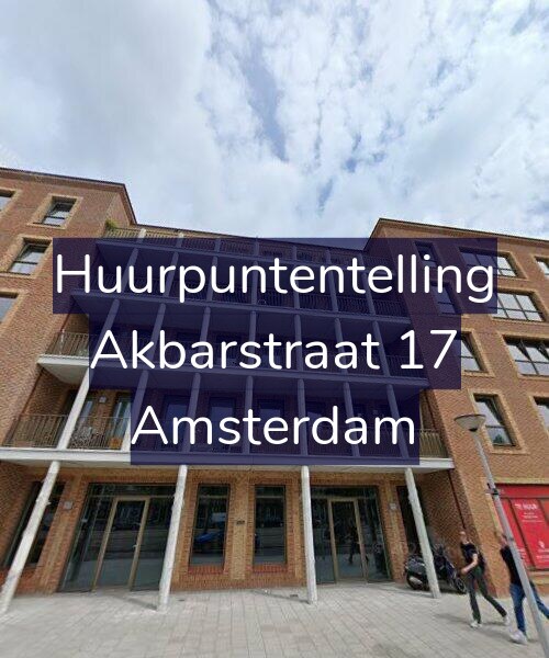 Foto gevel Huurpuntentelling voor Akbarstraat 17, Amsterdam