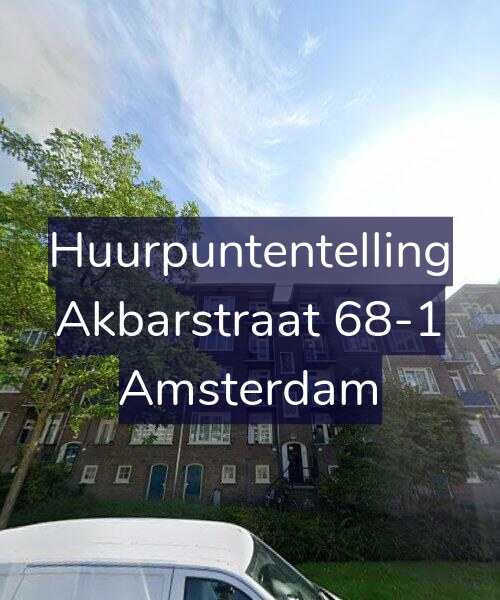 Foto gevel Huurpuntentelling voor Akbarstraat 68-1, Amsterdam