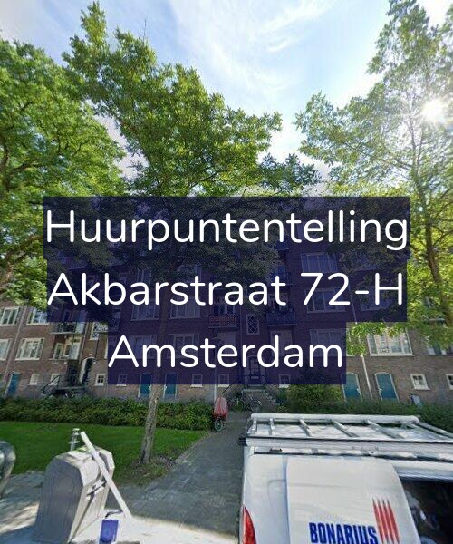 Foto gevel Huurpuntentelling voor Akbarstraat 72-H, Amsterdam