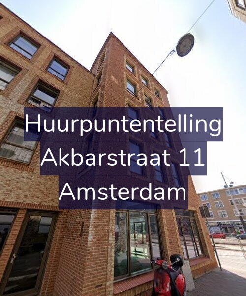 Foto gevel Huurpuntentelling voor Akbarstraat 11, Amsterdam