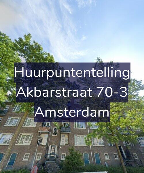 Foto gevel Huurpuntentelling voor Akbarstraat 70-3, Amsterdam