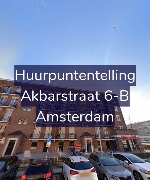 Foto gevel Huurpuntentelling voor Akbarstraat 6-B, Amsterdam