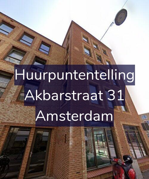 Foto gevel Huurpuntentelling voor Akbarstraat 31, Amsterdam