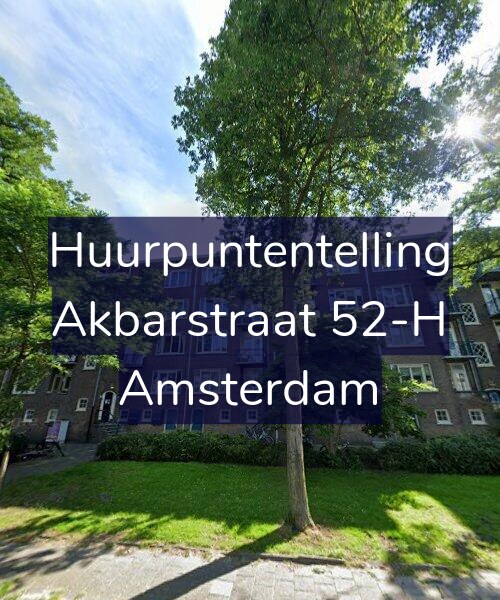 Foto gevel Huurpuntentelling voor Akbarstraat 52-H, Amsterdam