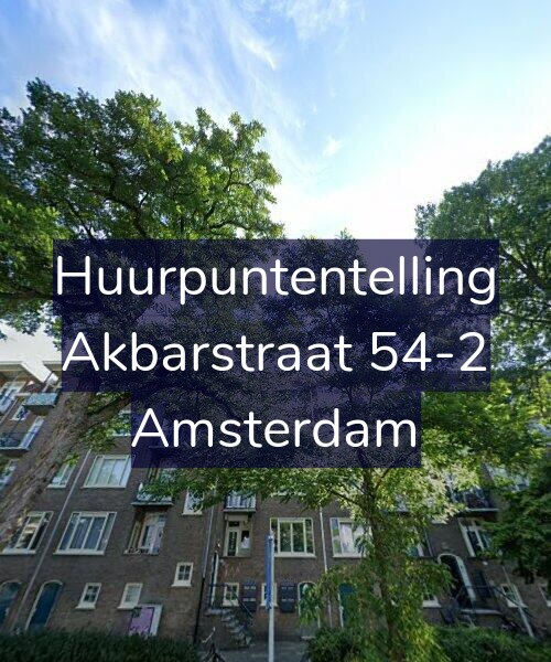 Foto gevel Huurpuntentelling voor Akbarstraat 54-2, Amsterdam