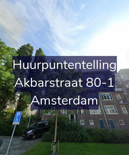 Foto gevel Huurpuntentelling voor Akbarstraat 80-1, Amsterdam