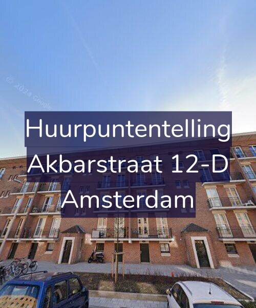 Foto gevel Huurpuntentelling voor Akbarstraat 12-D, Amsterdam