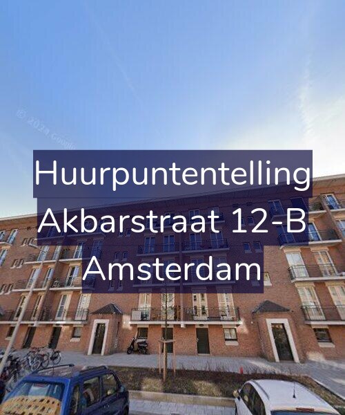 Foto gevel Huurpuntentelling voor Akbarstraat 12-B, Amsterdam