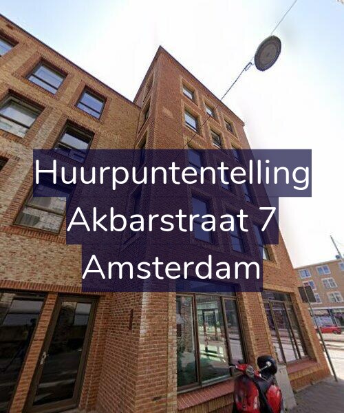 Foto gevel Huurpuntentelling voor Akbarstraat 7, Amsterdam