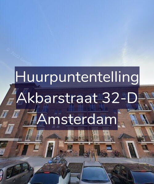 Foto gevel Huurpuntentelling voor Akbarstraat 32-D, Amsterdam