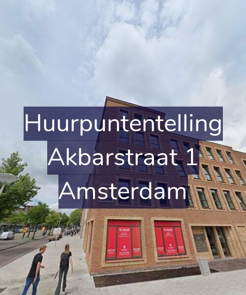 Foto gevel Huurpuntentelling voor Akbarstraat 1, Amsterdam