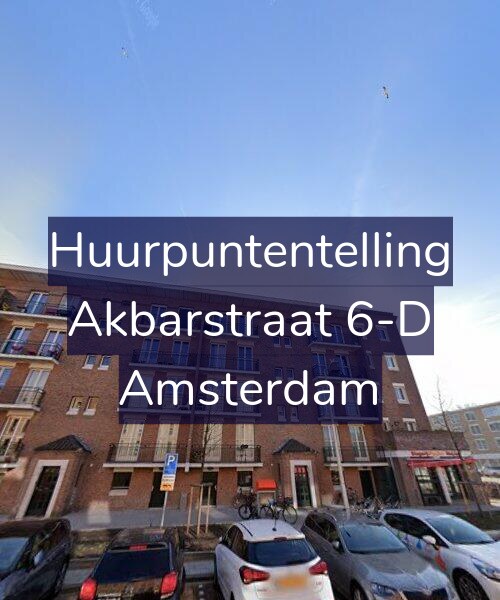 Foto gevel Huurpuntentelling voor Akbarstraat 6-D, Amsterdam