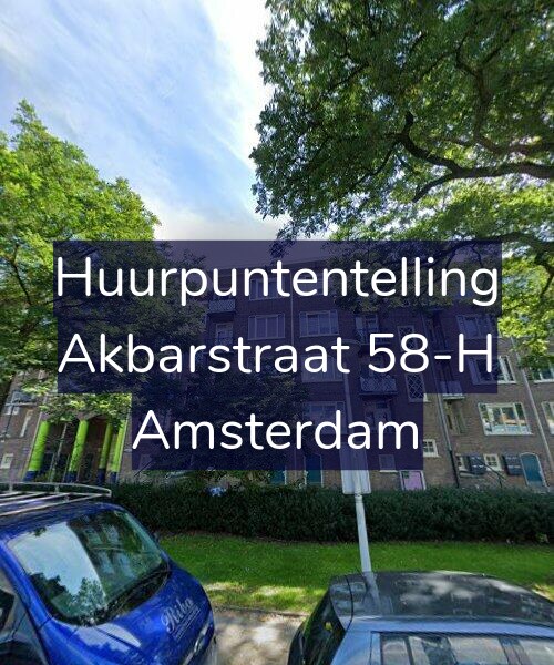 Foto gevel Huurpuntentelling voor Akbarstraat 58-H, Amsterdam