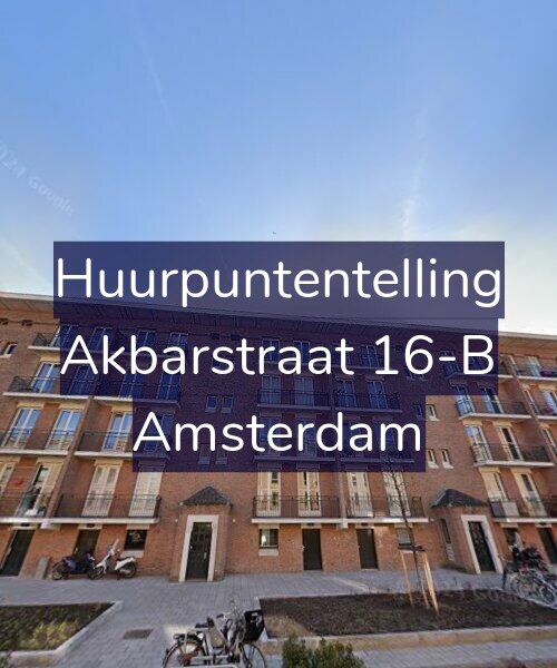 Foto gevel Huurpuntentelling voor Akbarstraat 16-B, Amsterdam