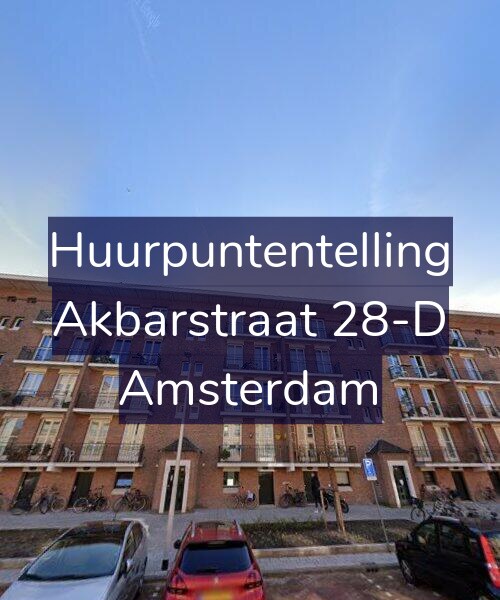 Foto gevel Huurpuntentelling voor Akbarstraat 28-D, Amsterdam