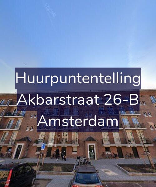 Foto gevel Huurpuntentelling voor Akbarstraat 26-B, Amsterdam