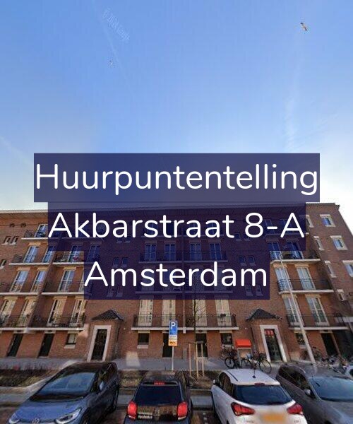 Foto gevel Huurpuntentelling voor Akbarstraat 8-A, Amsterdam