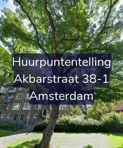 Foto gevel Huurpuntentelling voor Akbarstraat 38-1, Amsterdam