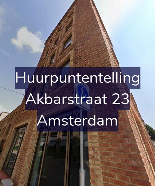 Foto gevel Huurpuntentelling voor Akbarstraat 23, Amsterdam