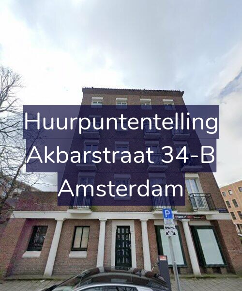 Foto gevel Huurpuntentelling voor Akbarstraat 34-B, Amsterdam