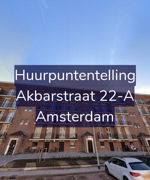Foto gevel Huurpuntentelling voor Akbarstraat 22-A, Amsterdam