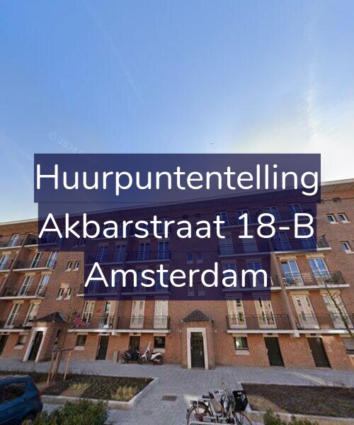 Foto gevel Huurpuntentelling voor Akbarstraat 18-B, Amsterdam
