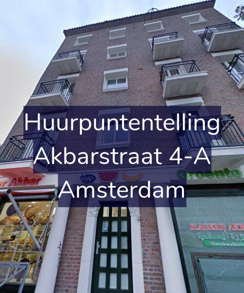 Foto gevel Huurpuntentelling voor Akbarstraat 4-A, Amsterdam