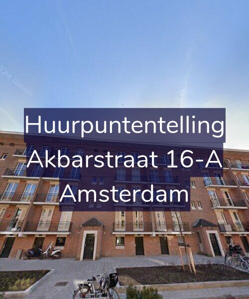Foto gevel Huurpuntentelling voor Akbarstraat 16-A, Amsterdam