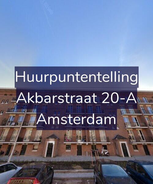 Foto gevel Huurpuntentelling voor Akbarstraat 20-A, Amsterdam