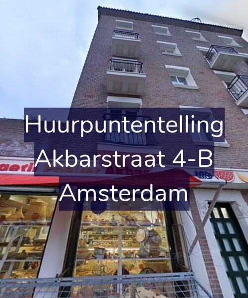 Foto gevel Huurpuntentelling voor Akbarstraat 4-B, Amsterdam